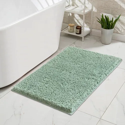 Vista 20 de CozeCube Tapetes de baño circulares de vellón para baño, esponjosos, absorbentes, de microfibra de secado rápido, antideslizantes, lavables