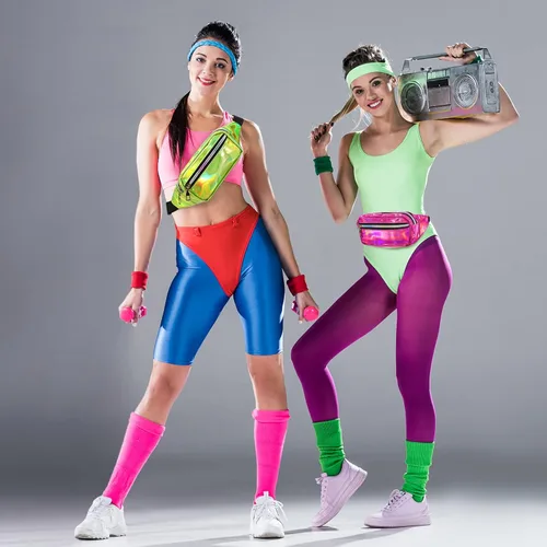 Vista 5 de Riñonera holográfica brillante de 2 piezas, riñonera de neón impermeable para mujeres, festivales, fiestas, viajes, senderismo, actividades al aire