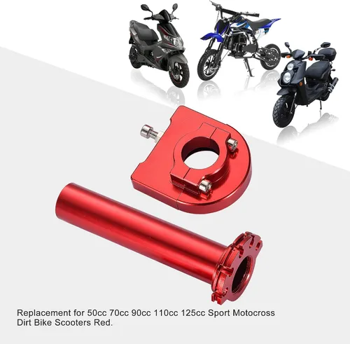 Vista 5 de GOOFIT Empuñaduras de aluminio de alto rendimiento, tubo de acelerador, palanca de repuesto para motocicleta de motocross de 50 cc, 70 cc, 90 cc