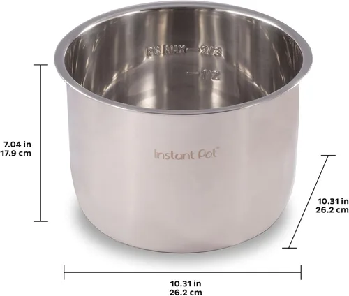 Vista 3 de Olla de 3 cuartos Instant Pot. Acero inoxidable, olla interna, Acero inoxidable