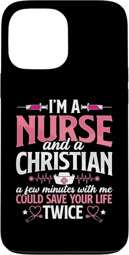 Vista 23 de iPhone 16 Christian Nurse Jesus God Funny Nursing RN LPN CNA - Funda para mujer