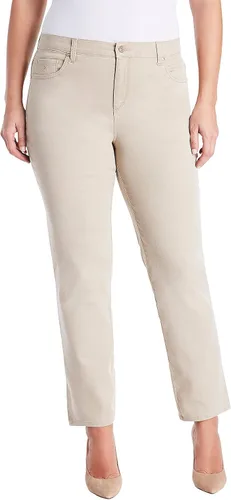 Vista 46 de Gloria Vanderbilt - Pantalones de mezclilla Amanda clásicos de tiro alto y pierna cónica petite para mujer Begonia Bloom