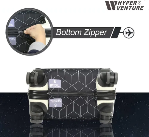 Vista 4 de HYPER VENTURE Funda de equipaje Maleta Protetor, Laberinto negro