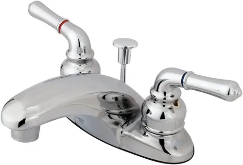 Vista 6 de Kingston KB628 - Grifo de baño central de 4 pulgadas, níquel cepillado cepillado níquel