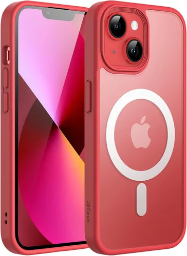 Vista 9 de JETech Funda magnética para iPhone 13 de 6.1 pulgadas, compatible con MagSafe, translúcida mate, delgada, a prueba de golpes, color negro