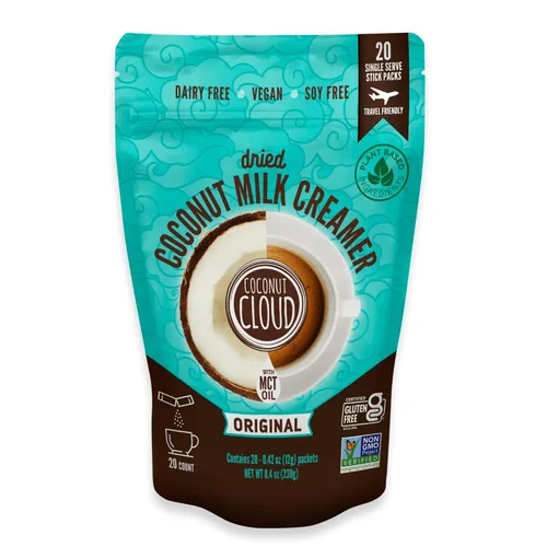 Vista 8 de Coconut Cloud: Crema de café sin lácteos a base de plantas, apta para dieta cetogénica, leche de coco en polvo sin azúcar, sin lácteos, sin OMG, a