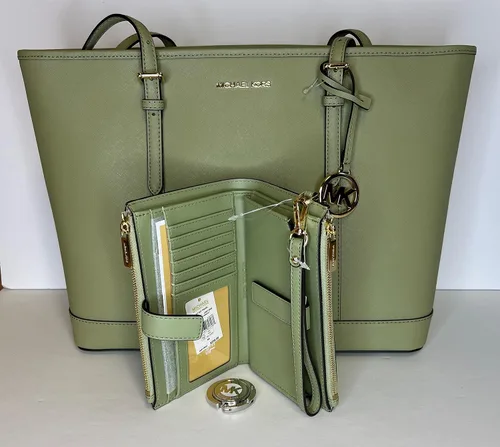 Vista 3 de Michael Kors MICHAEL Michael Kors Jet Set - Bolso de hombro grande TZ de viaje con doble cierre para la muñeca