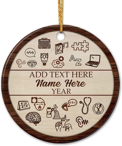 Vista 20 de Adorno de liniero de cerámica personalizado para Navidad 2025 – El favorito de Santa, primera Navidad como electricista, nombre personalizado