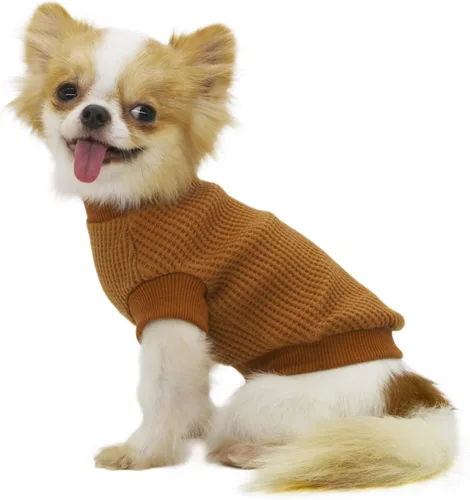 Vista 7 de LOPHIPETS - Suéteres ligeros para perros pequeños para cachorros, ropa de Chihuahua y Yorkie para cachorros - Atrovirene/XXS verde (atrovirens)