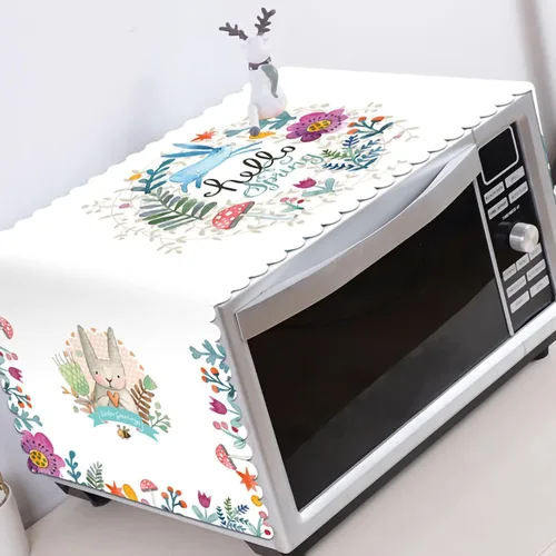 Vista 9 de HERCHR Cubierta de microondas, Cubierta de polvo de microondas Cubierta de horno de microondas Accesorios de microondas Cubierta protectora