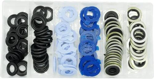 Vista 7 de Juego surtido de 120 juntas de tapón de drenaje de aceite de 6 tamaños, compatible con M12 M14 para FORD, reemplaza 097-119, 097-139, 097-116