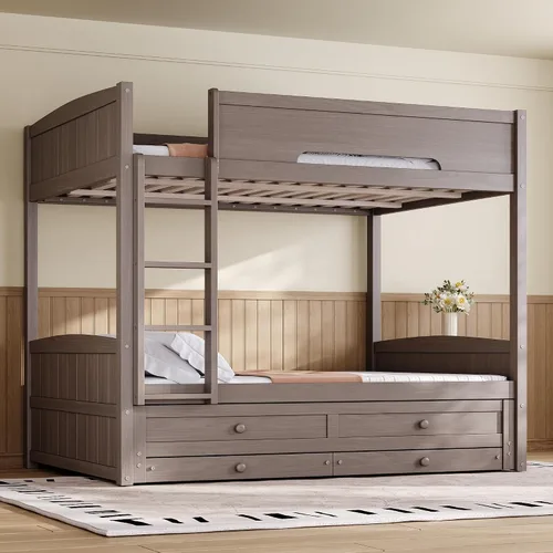 Vista 5 de Harper & Bright Designs Litera Queen con 2 cajones y cama nido extraíble