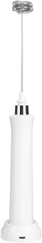 Vista 7 de Mezclador de mano eléctrico portátil USB batidor de huevos eléctrico espumador de leche agitador de café mezclador utensilios de cocina blanco