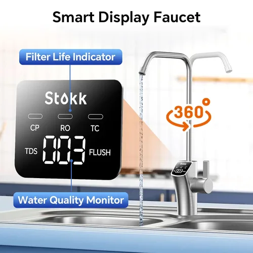 Vista 2 de Stokk Sistema de ósmosis inversa de 800 GPD, filtro de agua sin tanque