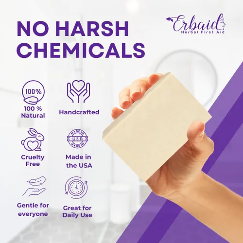 Vista 4 de Pyrithione - Barra de jabón de zinc para cara y cuerpo, 4 onzas, 2% ZnP, jabón limpiador reparador de la piel para acné, rosácea, eccema