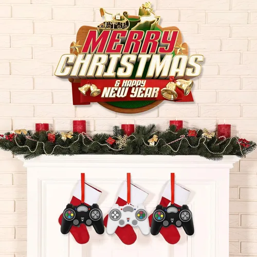 Vista 6 de 2025 Adornos de Navidad de videojuegos Adornos personalizados de controlador de videojuegos para amantes de los juegos, adorno de árbol de Navidad