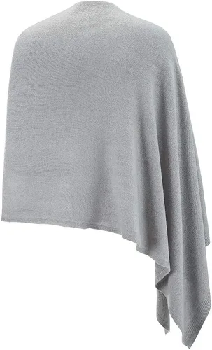 Vista 19 de Fomolom Ponchos para mujer, versátil, ligero, tejido sólido, chal envolvente, bufanda, accesorios para mujer