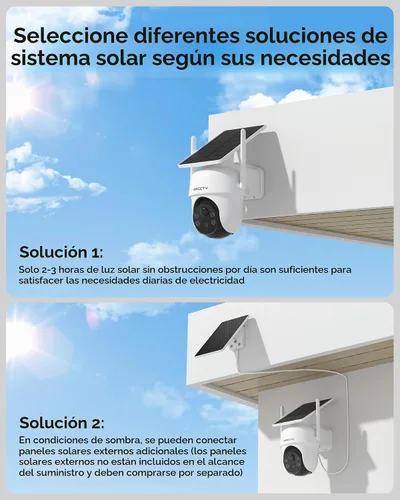 Vista 4 de ARCCTV Cámaras de seguridad al aire libre inalámbricas de 4MP alimentadas
