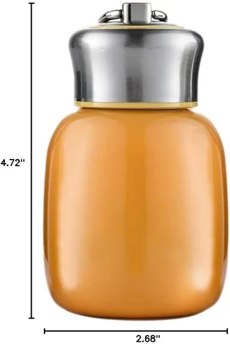 Vista 8 de Mini botella de agua de acero inoxidable de 7 onzas, mini botella de agua aislada al vacío de 6.8 fl oz a prueba de fugas, vaso deportivo, botella
