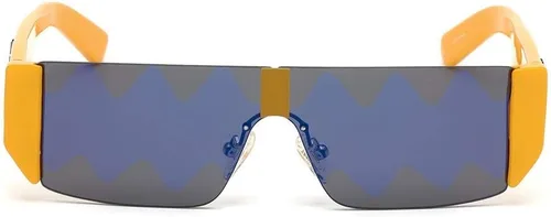 Vista 8 de GUESS Gafas de sol con logotipo sin montura x J Balvin para hombre, Amarillo