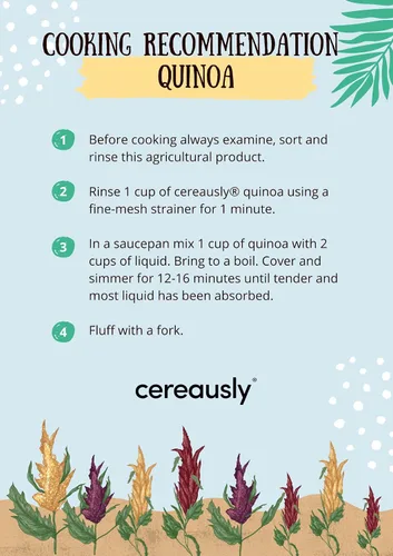 Vista 4 de CEREAUSLY Quinoa roja orgánica – Quinoa real premium de Bolivia – Quinoa Kosher y sin OMG – Quinoa vegana y con cuota de gluten – 4 libras