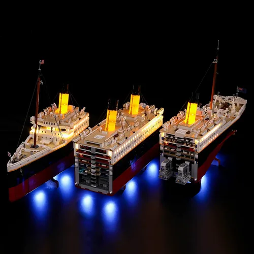 Vista 5 de BRIKSMAX Kit de iluminación LED para Creator Titanic, compatible con el modelo de bloques de construcción Lego 10294, no incluye el juego de Lego