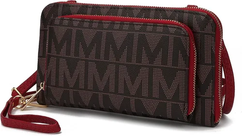 Vista 20 de MKF Collection Bolso cruzado para mujer, diseño de mensajero, cartera de mano