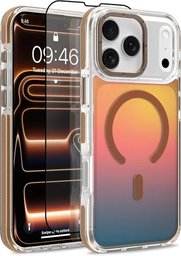 Vista 35 de Funda magnética para Google Pixel 10 Pro XL [compatible con Magsafe] [bonito diseño fluorescente de moda] a prueba de golpes, delgada, translúcida