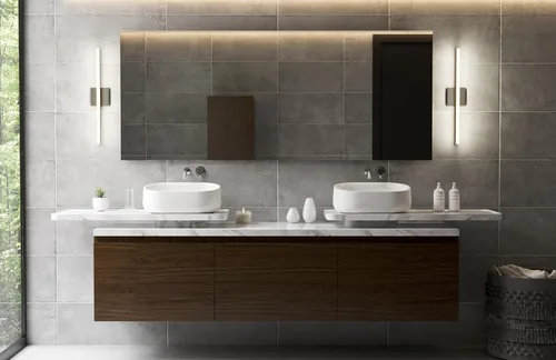 Vista 3 de Sonneman Modern Lighting 2769.16 Stix - Lámpara LED lineal para tocador de pared o techo para baño o dormitorio, se instala horizontal o vertical