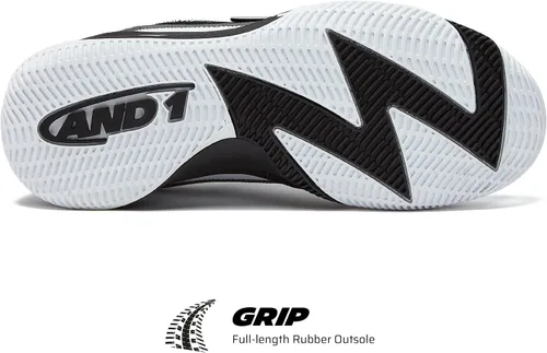 Vista 5 de AND1 Gamma 30 SS - Tenis de baloncesto para hombre interiores o exteriores calle o cancha rojo naranja y negro tallas 8 a 13