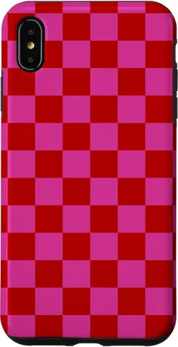 Vista 11 de Red Pink Checkered Checked Pattern Check Design #019 Case for iPhone 17