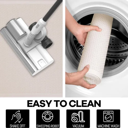 Vista 6 de Hargiis Alfombra de cocina de goma antideslizante, lavable, absorbente para piso, lavable a máquina, para frente del fregadero, puerta, lavandería