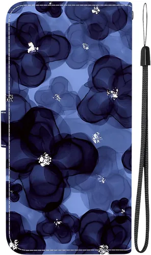 Vista 8 de Funda de cuero con tapa para Motorola Moto E7 Power Case con ranura para tarjeta de cuero con patrón de cristal pintado (SJ-31)