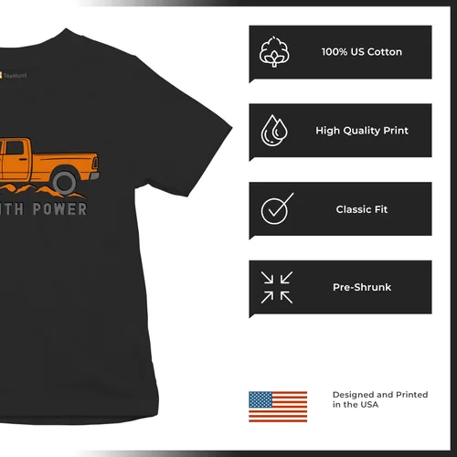 Vista 6 de Roll with Power Pickup Truck Camiseta de manga corta para jóvenes