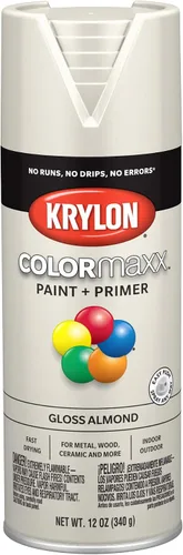 Vista 47 de Krylon K05554007 COLORmaxx Pintura en aerosol y base para uso en interiores y exteriores, color almendra satinada, 12 onzas (paquete de 1)