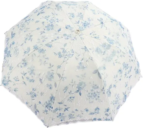 Vista 8 de Honeystore Parasol de viaje plegable Brolly Anti-UV Sombrilla Vintage