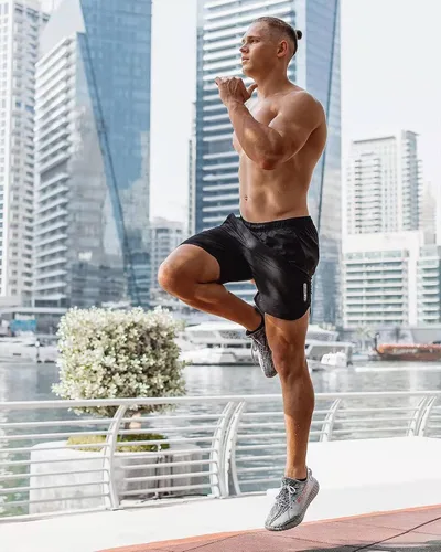 Vista 5 de CANGHPGIN Paquete de 2 pantalones cortos deportivos de entrenamiento para hombre, entrepierna de 7 pulgadas, pantalones cortos de senderismo