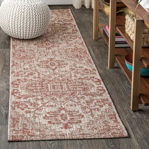 Vista 30 de JONATHAN Y SMB105D-28 - Alfombra de pasillo Boho para interiores y exteriores 2 x 8, color Negro/Gris, con textura de estrella, tejida