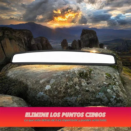 Vista 5 de KEMIMOTO Espejo retrovisor UTV, espejo retrovisor convexo central de 15" para UTV de carreras con abrazaderas de 3/4 1.75" o 2" Compatible