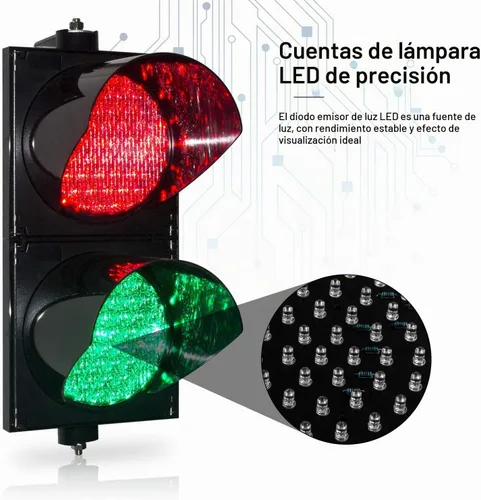 Vista 3 de BBMi DC9-36V 200mm (8inch) Señal de tráfico de Stop & Go rojo/verde, IP65 impermeable industrial advertencia LED luz de parada