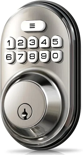 Vista 14 de Veise RZ-A - Cerradura de puerta con teclado electrónico, color negro mate Keyless Entry for Front Door, 20 Codes, Auto Lock, One-time Codes, 365