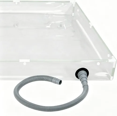 Vista 9 de Sartén de ducha portátil, plegable, compacta, antideslizante, base de ducha para caravana con puerto de drenaje integrado, lavabo impermeable
