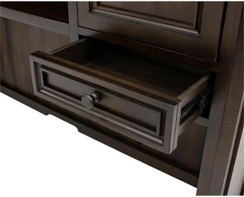 Vista 9 de Martin Furniture IMSA682 Executive Hutch con puertas de madera, totalmente montado, marrón
