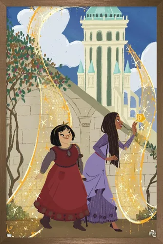 Vista 16 de Trends International Disney Wish - Póster de collage de 3 (amigos), póster de pared, 14.72 x 22.37 pulgadas, versión enmarcada de madera de granero
