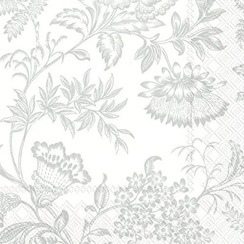 Vista 8 de Ideal Home Range Servilletas de papel de 20 unidades, Ariella Silver