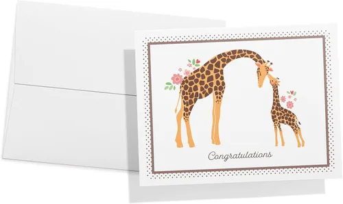 Vista 5 de Twigs Papel – Surtido de tarjetas de felicitación para baby shower en blanco con sobres, tarjetas de felicitación para niños y niñas, tarjetas