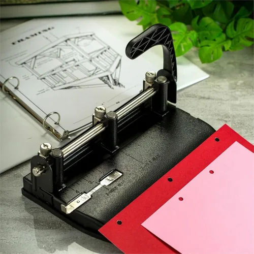Vista 7 de OIC - Punzón de palanca de 3 agujeros, color negro