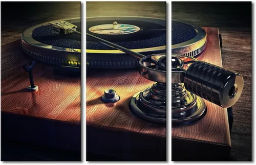 Vista 49 de Lienzo decorativo para pared, diseño de DJ Music Mixes the Track HD impreso en pinturas, 2 piezas, imágenes abstractas para sala de estar, obra
