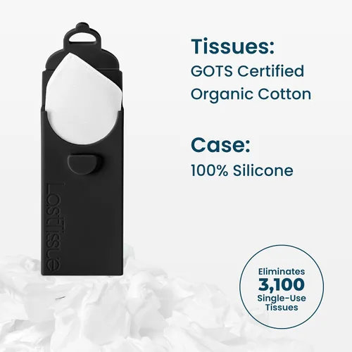Vista 5 de LastTissue® Paquete de pañuelos de algodón reutilizable Toallas faciales y pañuelos para hombres y mujeres – Pañuelo facial lavable y sostenible