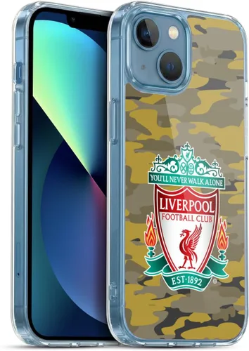 Vista 142 de Head Case Designs Funda de gel con licencia oficial del Liverpool Football Club Away Colourways Crest Camou [protección de grado militar] compatible